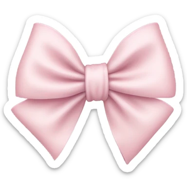 Pale pink soft bow  sticker