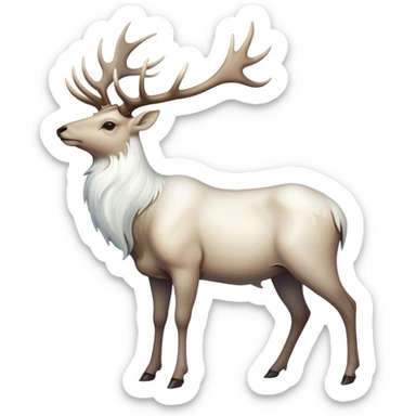 mystical and ethereal large white elk sticker