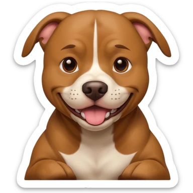 Pitbull dog Happy face. sticker