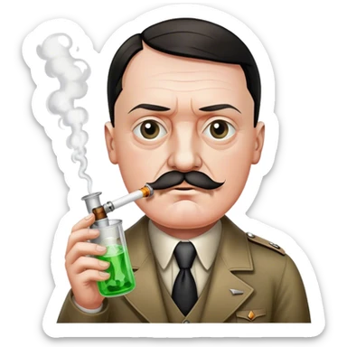 Hitler smoking a bong sticker