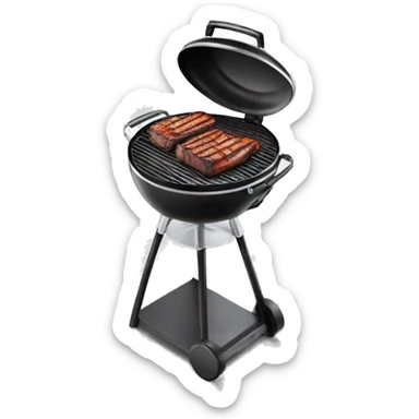 barbecue electric grill with side table and stand sticker