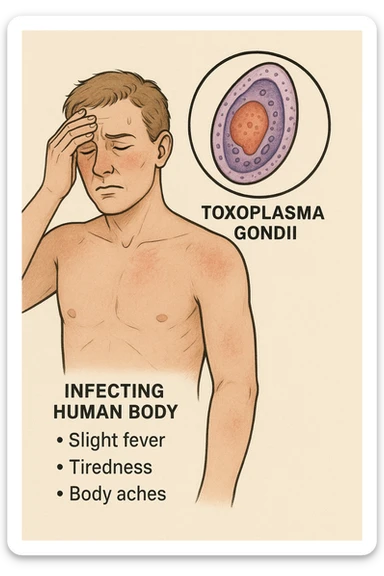 Toxoplasma gondii, infetta uomo ha sintomi solo di lieve influenza sticker