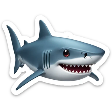 Shark with a top hat sticker