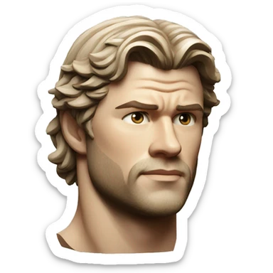 chris hemsworth roman sculpture sticker
