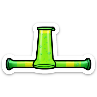 420 Neon caution tape beakerbong black neon yellow green minibong science beaker sticker