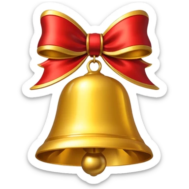 christmas emoji photobooth bell sticker