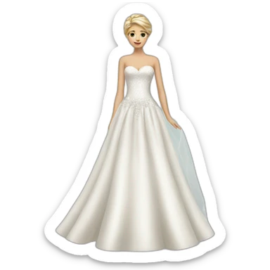 Wedding dress sticker