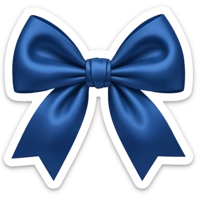 Dark blue bow sticker