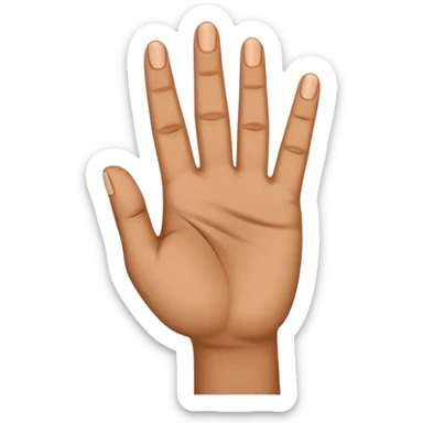Manos con 3 dedos levantados de un lado y del otro lado 1 dedo levantado sticker