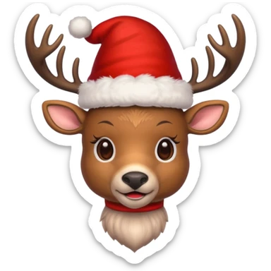 a christmas deer sticker