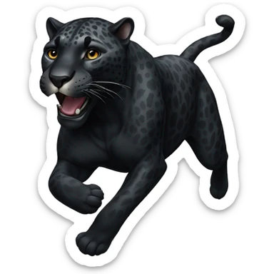 black running jaguar sticker