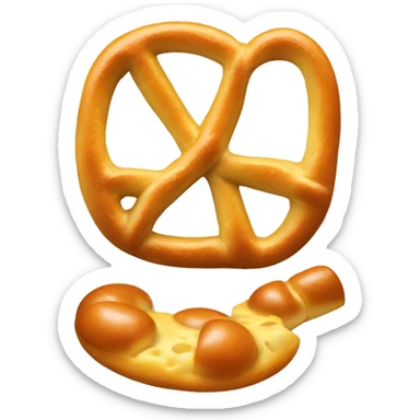 Cheese and pretzel sticker