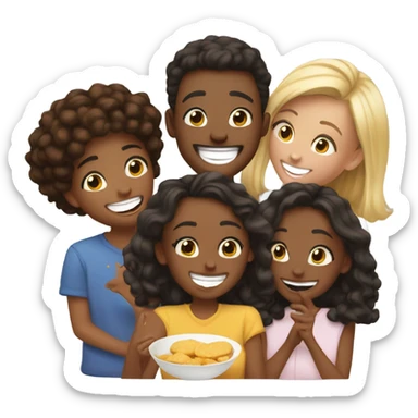 happy moments with friends sticker