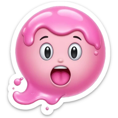 chewed bubble gum splash sticker