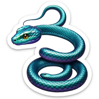 Dark iridescent snake sticker