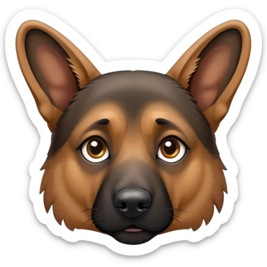 German Shepherd sad  sticker