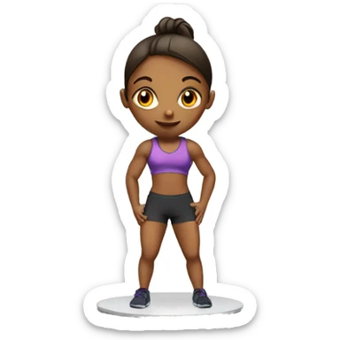 girl doing crossfit sticker