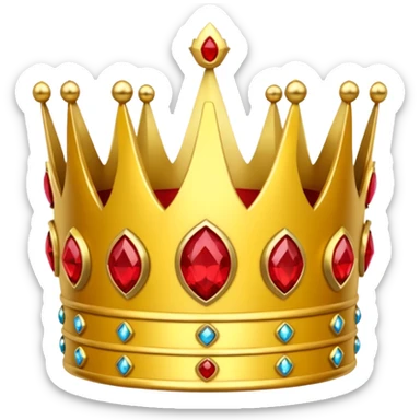 yellow crown with a lot red gems sticker