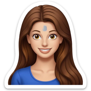 Hannah Stocking with long brown hair sticker