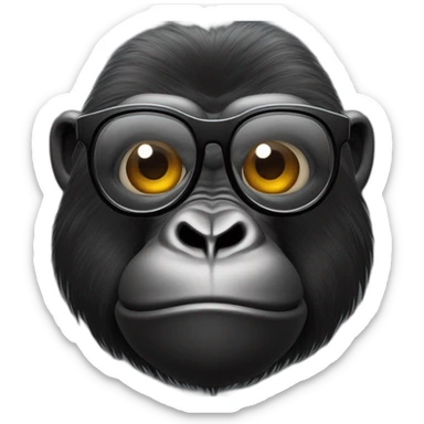 Tête de Gorille réaliste avec des lunettes de soleil sticker