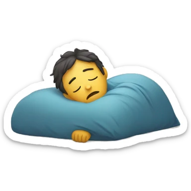 An exhausted person sticker