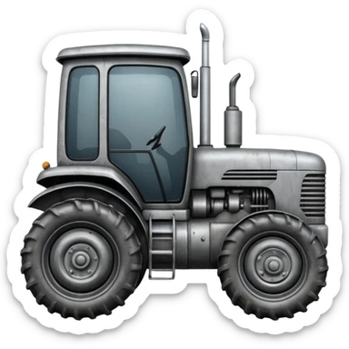 tractor in grey and black colors sticker