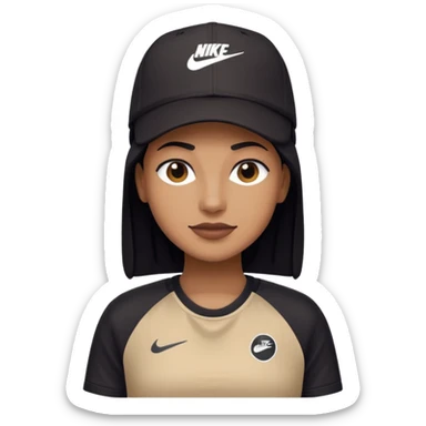 rapaz com boné da Nike preto e blusa branca sticker