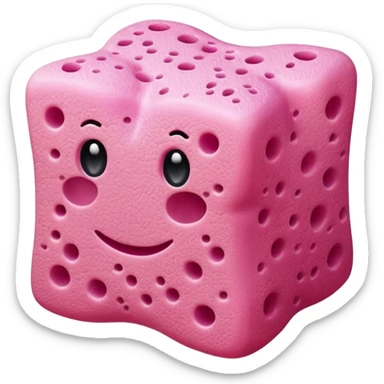 sponge for washing pink sticker