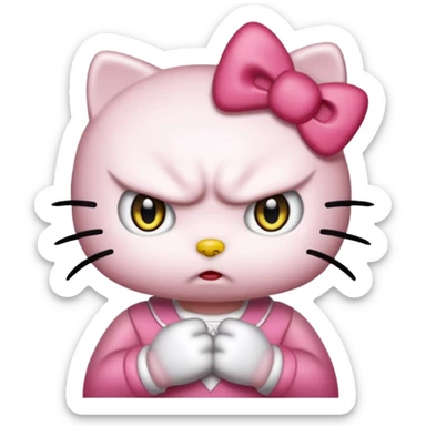 Hello Kitty als wütend aber süß  sticker