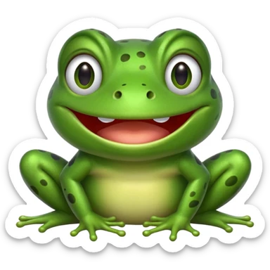 Um sapo dando risada sticker