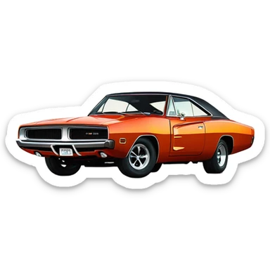 1968 dodge charger  sticker
