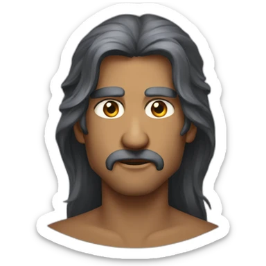 Long dark hair Sri Lankan dungeon master sticker