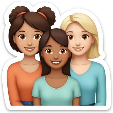 Three girl friends  sticker