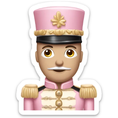 Soft pink nutcracker sticker
