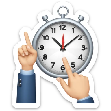 A cartoon-style hand making the ‘clock it’ gesture (thumb tapping against middle finger, as if making a clicking sound), with a confident expression or sparkle to show dramatic emphasis.” sticker
