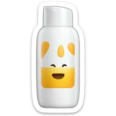 Sunscreen bottle sticker
