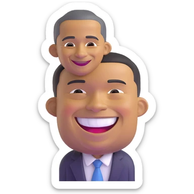 Barack Obama smiling sticker