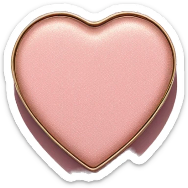 blush pink heart shaped makeup compact sticker
