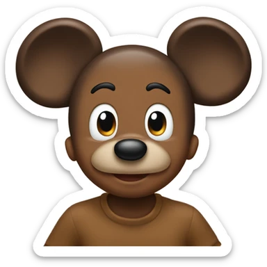 micky mouse brown sticker