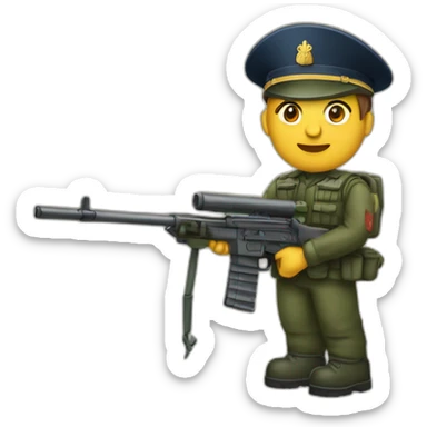 Militaire avec un lance roquette sticker