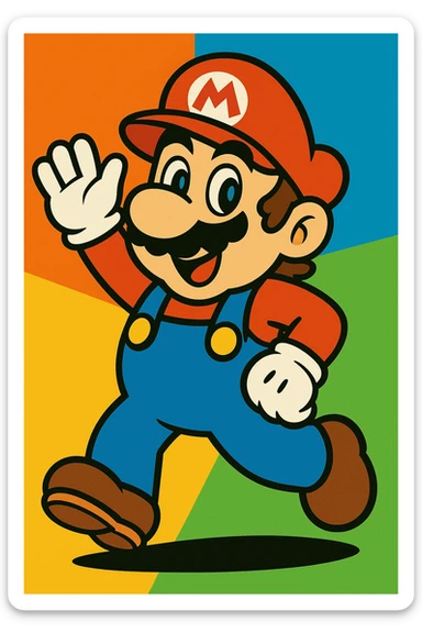 a character similar to the reference image, vibrant toon style, variation 1 sticker