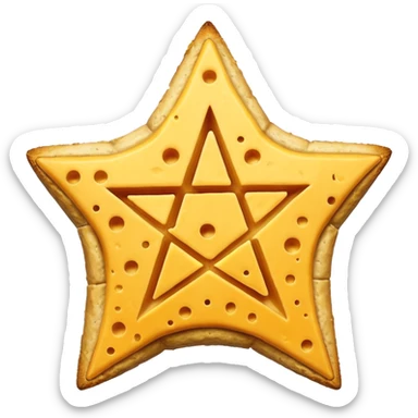 cheese witchcraft occult pentagram sticker