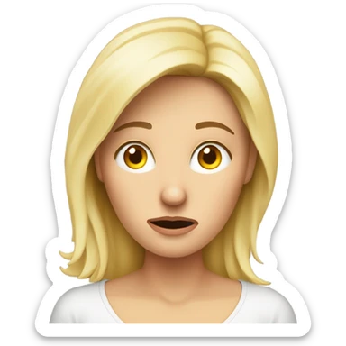 Blonde Frau kurz vor durchdrehen  sticker