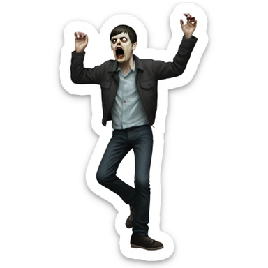 ian curtis zombie dancing sticker