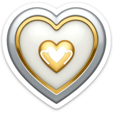 white heart with a dollars border sticker