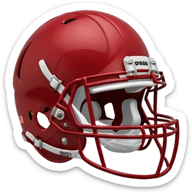 college football player helmets dark red  sticker