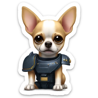 chihuahua spacemarine sticker