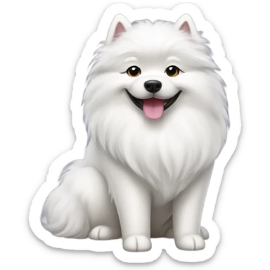 Samoyed wearing a ballgown sticker