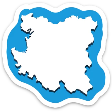 iran map outline sticker