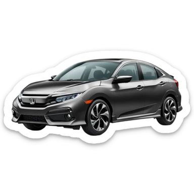 Make an emoji of a 2024 Honda civic with a black exterior with no added color  sticker